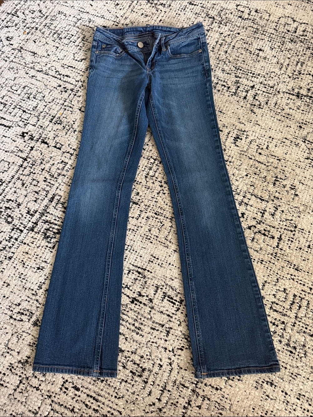 Aeropostale Women's Dark Blue Wide Leg Jeans